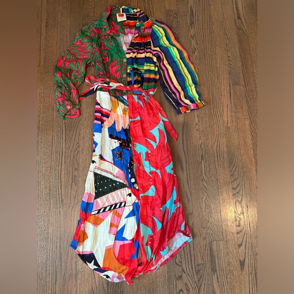 FARM RIO Printed Midi Length Dress XS - Picture 2 of 5